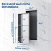 Neodrain 12X30 Inch Brushed Three Layers Stainless Steel Shower Niche, NO Tile Needed Recessed Niche Shelf for Bathroom Storage, 3-Tier Recessed Built-in Wall Niche view 3