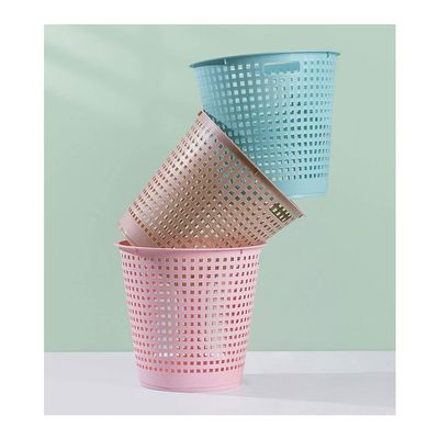 GRFIT Trash Cans Wastebasket Plastic Trash Can Living Room Kitchen Bathroom Waste Paper Basket Office Household Open Uncovered Trash Can 3 Packs Kitchen Bathroom Rubbish Bin (Size : A-Small)