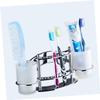Beatifufu Stainless Steel Toothbrush Holder Double Cup Mounted Gargle Cup and Toothpaste Organizer for Bathroom Space Saving and Cleanliness view 2