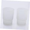 Beatifufu Stainless Steel Toothbrush Holder Double Cup Mounted Gargle Cup and Toothpaste Organizer for Bathroom Space Saving and Cleanliness view 3