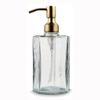 XUNTING Hand Soap Bottle Glass Soap Dispenser, Soap Dispenser Stainless Steel Pump, Bathroom Soap Dispenser for Hand Soap, Soap, Lotion Detergent Dispenser, Clear view 1