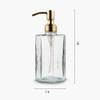 XUNTING Hand Soap Bottle Glass Soap Dispenser, Soap Dispenser Stainless Steel Pump, Bathroom Soap Dispenser for Hand Soap, Soap, Lotion Detergent Dispenser, Clear view 2