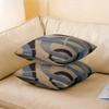 Abstract Lines Throw Pillow Covers 16x16 Inch Set of 4 Retro Brown Blue Spiral Decorative Cushion Covers for Teens Adults Geometric Circles Stripes Simple Style Cushion Cases for Room Decor view 3