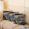 Abstract Lines Throw Pillow Covers 16x16 Inch Set of 4 Retro Brown Blue Spiral Decorative Cushion Covers for Teens Adults Geometric Circles Stripes Simple Style Cushion Cases for Room Decor view 4