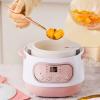 Jiawu Electric Stew Pot, 200W 1L Digital Rice Cooker With Lid, Small Ceramic Cooker Built-in Timer, Makes Soups, Porridges, Grains and Cereals for Individuals (US) view 3