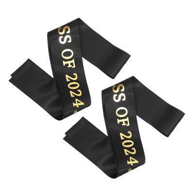 SHOWERORO 2pcs Graduation Sash Class of Elegant Foil Lettering Sashes for Graduation Party Comfortable Multi-Functional Design Eye-catching Accessory for Celebrating Achievements