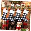 GOOHOCHY 1pc Black White Decorative Hanging Stocking Pouch for Christmas Tree Adornment for Candy Chocolates and Surprises Adds Festive Atmosphere to Home and Party view 2