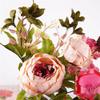 DIFUGLID 30cm Peony Artificial Flowers Decoration European Big Head Tea Rose Bouquet Fake Flowers for Home Wedding Decoration Fake Plants,Rose view 2