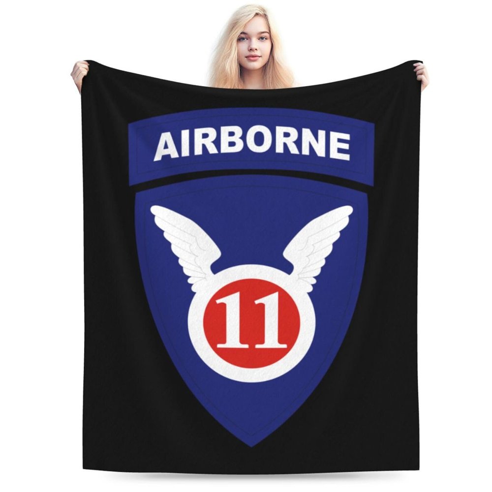 11th Airborne Division.Patch Throw Blanket for Couch Bed Sofa Soft Comfortable Blanket 40"x30" Flannel Blankets & Throws