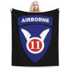 11th Airborne Division.Patch Throw Blanket for Couch Bed Sofa Soft Comfortable Blanket 40"x30" Flannel Blankets & Throws view 1