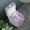 Flashideas Hummingbird Floral Toilet Lid Cover and Toilet Tank Cover 2Pcs Toilet Seat Cover and Tank Lid Covers Stretch Toilet Covers Set for Bathroom Fits Most Toilet Tanks & Lids view 1