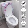 Flashideas Hummingbird Floral Toilet Lid Cover and Toilet Tank Cover 2Pcs Toilet Seat Cover and Tank Lid Covers Stretch Toilet Covers Set for Bathroom Fits Most Toilet Tanks & Lids view 3