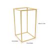 Ongniong Gold Flower Stand, Metal Wedding Flower Holder Rack, Geometric Table Floor Wedding Flower Display Column, Rectangular Wedding Centerpiece Stand for Party Ceremony Home Decor (15.7in-2pcs) view 2