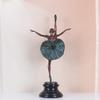 NILEEBUKER 26.8 Inch Bronze Ballerina Statue Woman Dance Sculpture Large for Home Decor view 2