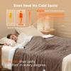 Bedsure GentleSoft Electric Blanket Full Size - Soft Ribbed Flannel Heated Blanket with 6 Heat Settings, Heating with 10 Time Settings, 8 hrs Timer Auto Shut Off, Gifts for Grandma (72"x84", Brown) view 2