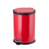 Portable Family Living Room White Trash can Metal Stainless Steel Bathroom 12L Kitchen Recycle Bin Can Recycler (Color : Red) (Red) view 1
