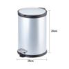 Portable Family Living Room White Trash can Metal Stainless Steel Bathroom 12L Kitchen Recycle Bin Can Recycler (Color : Red) (Red) view 2