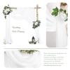 Showgeous Cream White Wedding Arch Drapes, 4 Panels 28" x 19ft Chiffon Fabric Drapes for Ceremony, Reception, Party view 3