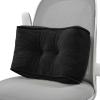 Glyzia Lumbar Support Pillow for Office Chairs, Bite-Size Natural Latex Foam Back Support Pillow for Lower Back Pain Relief, Soft & Support Corduroy Desk Chair Cushion, M, Black view 1
