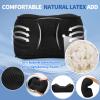 Glyzia Lumbar Support Pillow for Office Chairs, Bite-Size Natural Latex Foam Back Support Pillow for Lower Back Pain Relief, Soft & Support Corduroy Desk Chair Cushion, M, Black view 3