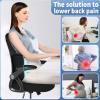 Glyzia Lumbar Support Pillow for Office Chairs, Bite-Size Natural Latex Foam Back Support Pillow for Lower Back Pain Relief, Soft & Support Corduroy Desk Chair Cushion, M, Black view 4