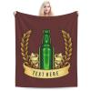 Cool Wine Bottles Throw Blanket for Couch Bed Sofa Soft Comfortable Blanket 40"x30" Flannel Blankets & Throws view 1