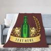 Cool Wine Bottles Throw Blanket for Couch Bed Sofa Soft Comfortable Blanket 40"x30" Flannel Blankets & Throws view 2