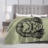 Angry Clown Head Throw Blanket for Couch Bed Sofa Soft Comfortable Blanket 60"x50" Flannel Blankets & Throws view 3