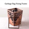 Dustbins Solid Wood Trash Can Wastebasket or Recycling Bin Retro Square Waste Bin Flower Storage Bucket for Living Room Bathroom Office Waste Recycling (Color : A) (B) view 3