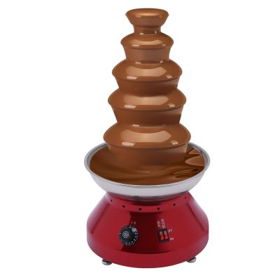 5 Tiers Commercial Hot Luxury Chocolate Fountain,110V 230W Electric Stainless Steel Fondue Tower Machine,3L Capacity Chocolate Melting Machine for Cheese Liqueurs Party Wedding