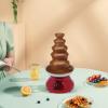 5 Tiers Commercial Hot Luxury Chocolate Fountain,110V 230W Electric Stainless Steel Fondue Tower Machine,3L Capacity Chocolate Melting Machine for Cheese Liqueurs Party Wedding view 2