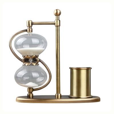 UUNVTOSU Pen Holder Hourglass Timer Creative Home Craft Decoration Office Desk Study Room Decoration 30 Minutes Hourglass