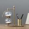 UUNVTOSU Pen Holder Hourglass Timer Creative Home Craft Decoration Office Desk Study Room Decoration 30 Minutes Hourglass view 2