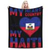 My Heart My Country My Haiti Throw Blanket for Couch Bed Sofa Soft Comfortable Blanket 40"x30" Flannel Blankets & Throws view 1