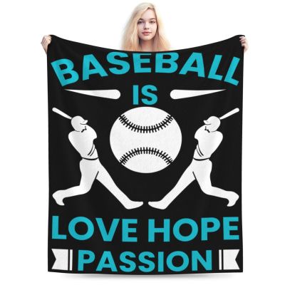 Baseball is Love Hope Passion Throw Blanket for Couch Bed Sofa Soft Comfortable Blanket 50"x40" Flannel Blankets & Throws
