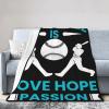 Baseball is Love Hope Passion Throw Blanket for Couch Bed Sofa Soft Comfortable Blanket 50"x40" Flannel Blankets & Throws view 2