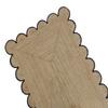 MORVEE Area Rug 2.6x16 Jute Scalloped Natural (Black, 2'6" x 16') view 3