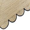 MORVEE Area Rug 2.6x16 Jute Scalloped Natural (Black, 2'6" x 16') view 4