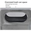 Trash Can Stainless Steel Trash Can with Lid 30L(7.9gallon) Square Outdoor Trash Bin for Patio Hotel Mall Garbage Bin (Color : Yellow) (Chrome) view 2