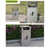 Trash Can Stainless Steel Trash Can with Lid 30L(7.9gallon) Square Outdoor Trash Bin for Patio Hotel Mall Garbage Bin (Color : Yellow) (Chrome) view 4