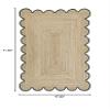 MORVEE Area Rug 4x6 Jute Scalloped Natural (Green, 4' x 6') view 2
