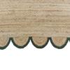MORVEE Area Rug 4x6 Jute Scalloped Natural (Green, 4' x 6') view 4