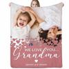 D-Story Custom Grandma Blanket Personalized Blanket with Photos Text Customized Picture Throw Blanket from Grandkids, for Grandma,Presents for Mom view 1