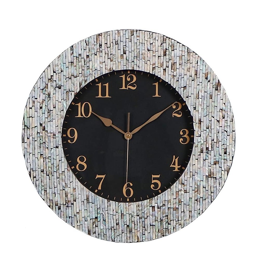 RENEESME Wall Clock Mute Wall Clock Living Room Wall Watch Home Creative Fashion Clock Modern Minimalist Wall Clock 20 Inch Clock for Wall(C)