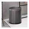 Bathroom Trash can Black Gold Stainless Steel Trash Can Kitchen Household Living Room High-end Paper Basket Bathroom Office Hotel Waste Paper Basket Kitchen Trash Can (Size : Small-10L) view 1