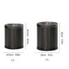 Bathroom Trash can Black Gold Stainless Steel Trash Can Kitchen Household Living Room High-end Paper Basket Bathroom Office Hotel Waste Paper Basket Kitchen Trash Can (Size : Small-10L) view 2