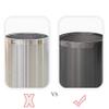 Bathroom Trash can Black Gold Stainless Steel Trash Can Kitchen Household Living Room High-end Paper Basket Bathroom Office Hotel Waste Paper Basket Kitchen Trash Can (Size : Small-10L) view 4
