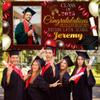 Custom Class of 2025 Red Personalized Graduation Banner With Photo Name - Congratulations Graduate Party Decorations Supplies - Congrats Grad Backdrop Yard Sign Gift view 2