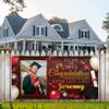 Custom Class of 2025 Red Personalized Graduation Banner With Photo Name - Congratulations Graduate Party Decorations Supplies - Congrats Grad Backdrop Yard Sign Gift view 3