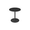 KWOKING Round Pedestal End Table Slate Side End Table Slate Side Table Sofa Corner Table Bedside Metal Coffee Table Balcony Small Round Table 16" L x 16" W x 22" H Black/Gold Top Black Base Set of 2 view 3